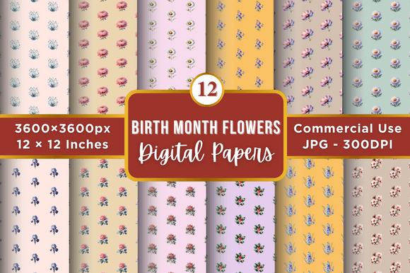 Birth Month Flower Digital Paper Pattern: A Practical Review for Creative Professionals