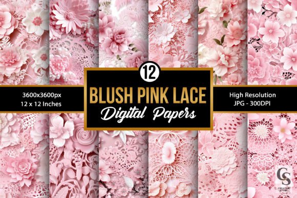 Blush Pink Lace Digital Papers: A Strategic Asset for Intentional Design and Brand Cohesion