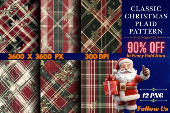 Classic Christmas Plaid Pattern