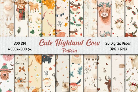 Cute Highland Cow Pattern: The Ultimate Digital Asset for Modern Creators