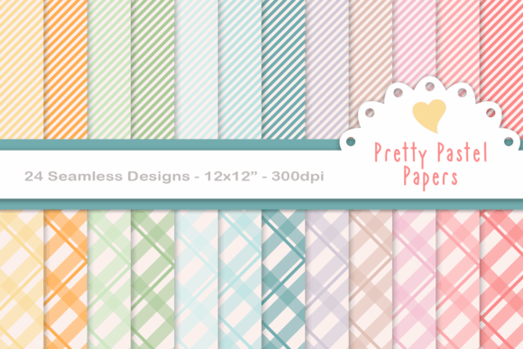 Elevating Digital Craftsmanship with Seamless Pastel Gingham Stripes Paper