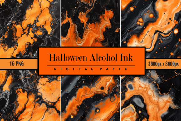 Halloween Alcohol Ink Pattern: Integrating Spooky Aesthetics into Professional and Creative Workflows