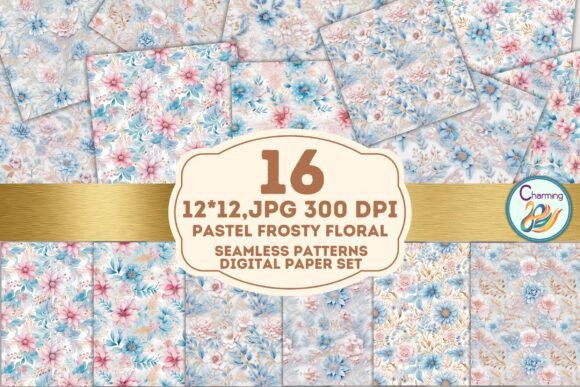Seamless Papers Pastel Frosty Floral: A Versatile Digital Asset for Creators and Entrepreneurs