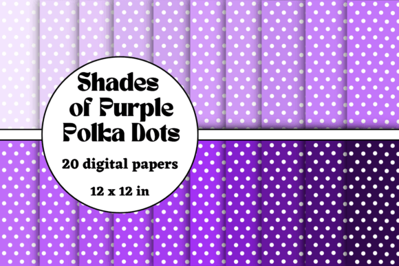 Shades of Purple Polka Dots Papers